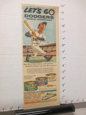 newspaper ad 1956 STAR KIST tuna can ship model kit premium Dodgers baseball