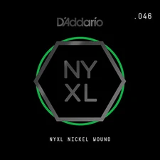D'Addario NYNW046 NYXL Nickel Wound Electric Guitar Single String, .046