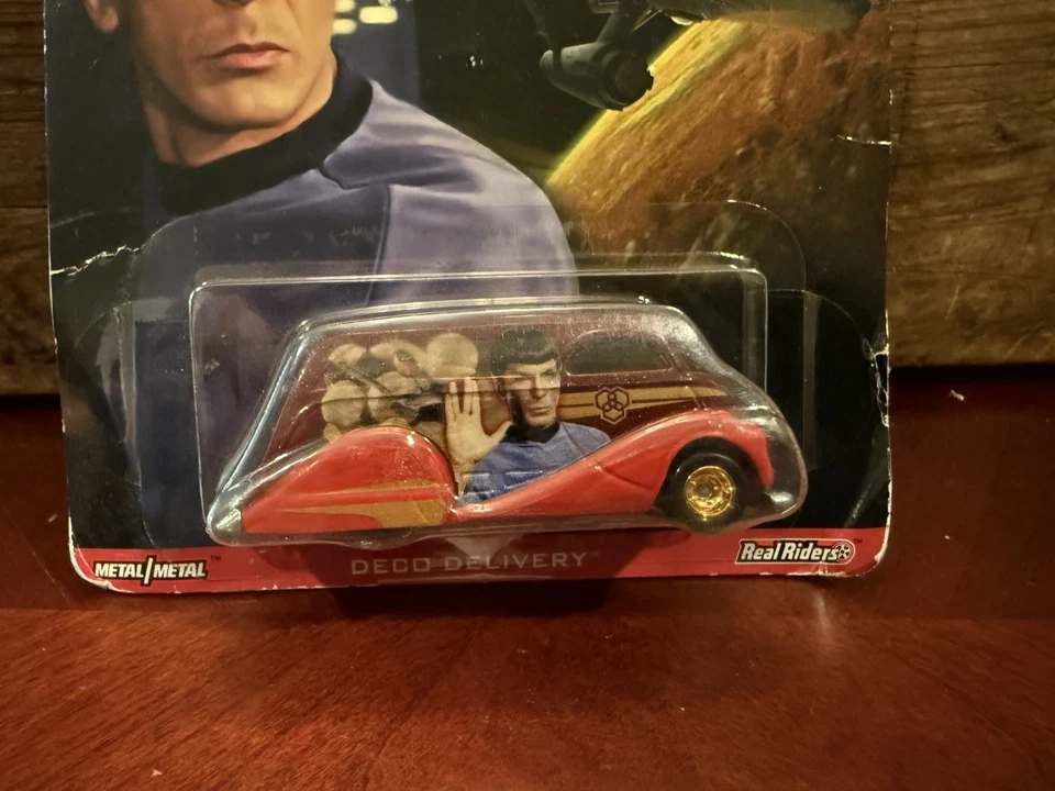Hot Wheels Star Trek 50 Deco Delivery Mr Spock Real Riders NEW! Read - Image 2 of 4