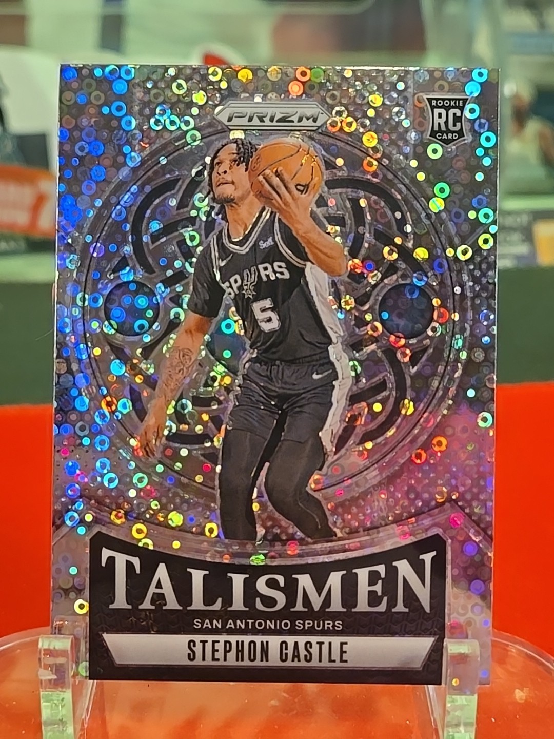 Stephon Castle 2024-25 Panini Prizm Fast Break Talismen #14 Disco (RC)