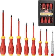 1000V Insulated Electrician Screwdriver Set,8-Piece with Magnetic Insulated 8pcs