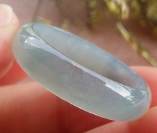 Video Certified Blue Water A Jadeite Jade Round Circle Ring NO. 10.25 418813