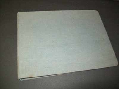 Vintage Hardback 3 Ring Accounting Ledger Binder Blue Fabric Long Unbranded