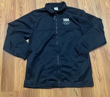USA Olympic Jacket Mens Medium Full Zip Made In USA Team USA