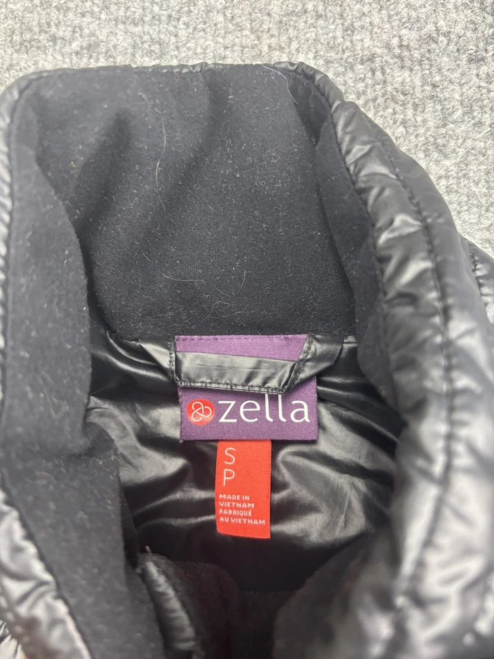 Zella Jacket Womens Small Black Quilted Mixed Media Softshell Full Zip Moto - Image 2 of 4