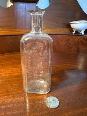 c.1880s-90s Whitall Tatum druggist bottle    JOHNSON & CO PHARM/ SAVANNAH, GA''