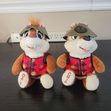 Disney World Parks Chip and Dale Beanie Plush Asian China - Set of 2