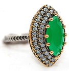 Ottoman 5CT Heat Treated Green Tourmaline 925 Sterling Silver Ring Sz 8 H1-9 — photo 2