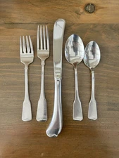 Oneida Cube SATIN Stainless Flatware AMERICAN COLONIAL 5 Piece Place Setting
