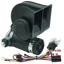12V Air Horn for Truck, 128dB Compact Kit Black