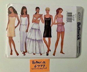 Butterick 6777 Misses Camisole Slip Shorts Petticoat, Size 12-14-16, Uncut