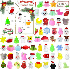 80PCS Christmas Squishies Mochi Squishy Toys for Kids, Party...