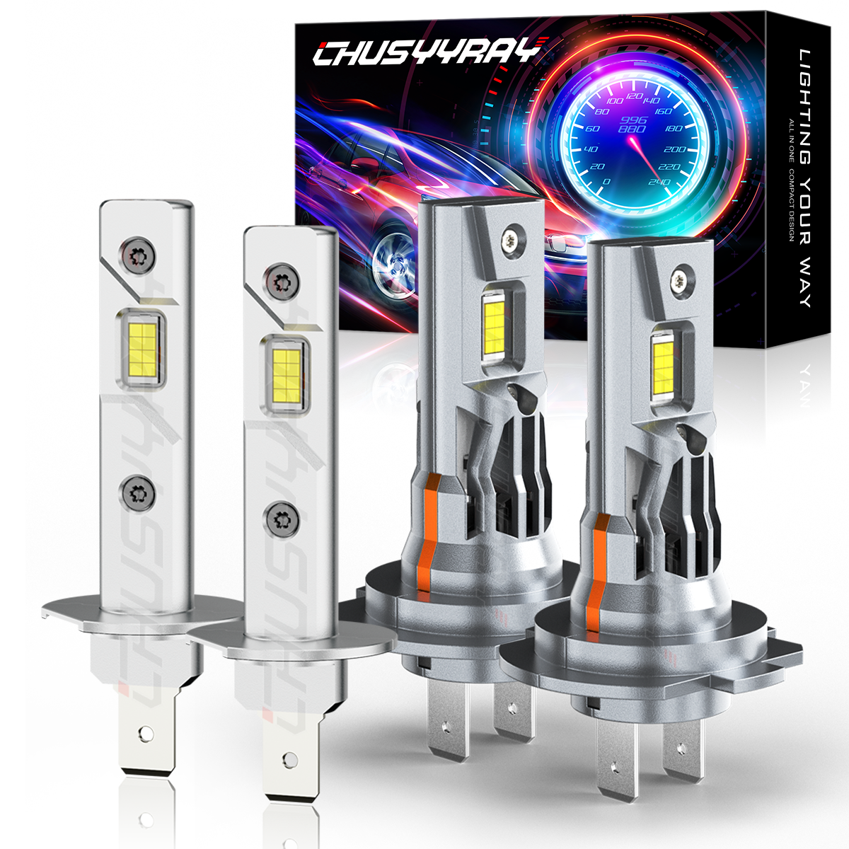 For Freightliner Sprinter 2500 2002-2006 4x H1 H7 LED Headlight Hi/Low Bulbs Kit