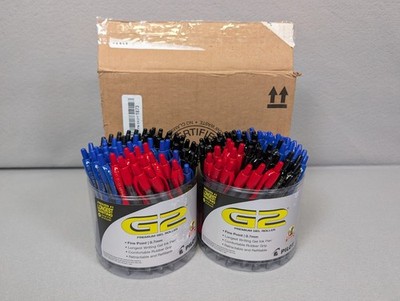 144 Pilot G2 0.7 Fine Point Black Blue Red Premium Gel Roller Pens Tubs Bulk NEW