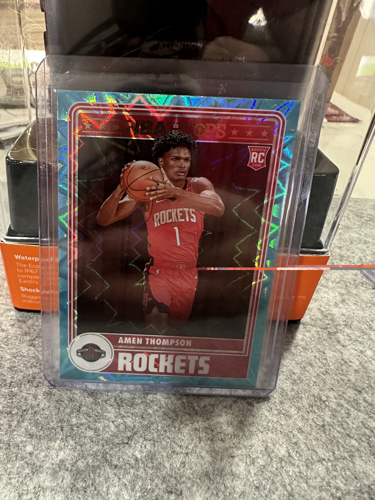 2023-24 Panini NBA Hoops - Hoops Tribute Amen Thompson #300 Teal Explosion (RC)