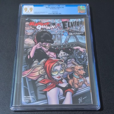 Harley Quinn X Elvira #6 CGC 9.9 CVR B Chad Hardin RARE GRADE   