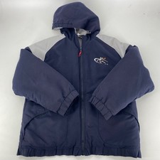 AND 1 Basketball Jacket Kids Size L 14 16 Navy Blue Hooded Zip Up Activewear