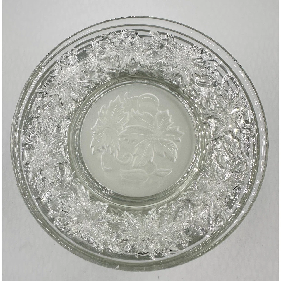 Platos laterales de pan de postre de vidrio transparente y esmerilado Fantasia Princess House 12 piezas  Foto 2 de 4