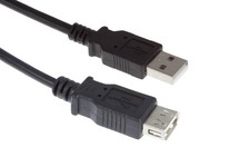 USB EXT 6ft Male A to Female A Black- Lifetime Warranty