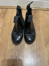 black childrens jodphur riding boots size 1 used condition