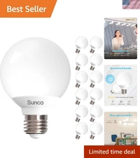 Warm White Dimmable LED Globe Light Bulbs - E26 Base,  & Energy Star Approved
