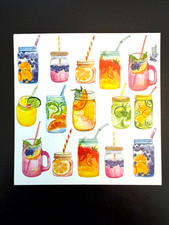 Violette Stickers Tropical Drinks Crafts Planner Supply Scrapbook