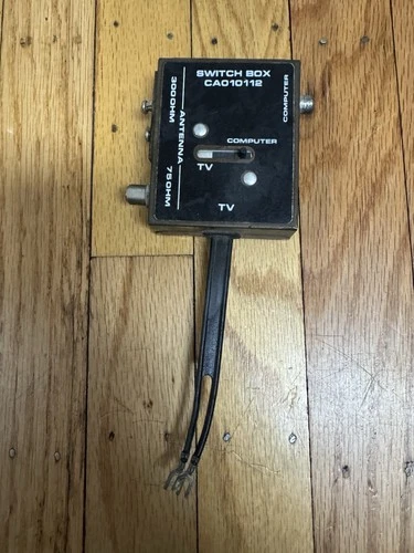 Vtg Atari 2600 TV Computer Video Cable Antenna Coaxial RF Switch Box CAO10112