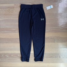 Boys blue under armour logo jogger sweatpants size 5 nwt