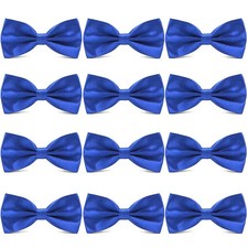 Men's Bowties Formal Satin Solid - 6/12 Pack Bow Ties Pre-tied Adjustable Tie...