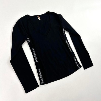 John Galliano vintage black long sleeve top