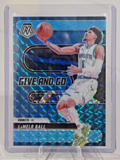 2024-25 Panini Mosaic Give-and-Go LaMelo Ball /30 Fluorescent Blue Hornets