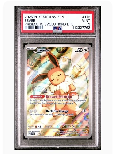 Eevee 173 Promo PSA 9 2025 Pokemon Prismatic Evolutions ETB Promo