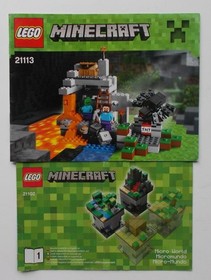 6 Lego MINECRAFT Manuals 21102/1, 21105/1&2, 21106/1&2, and 21113 Manuals Only