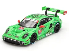 Mini GT 1/64 PORSCHE 911 GT3 R #77 AO Daytona 2024 Die Cast Model -GREEN-