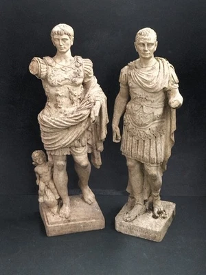 grandes sculptures en pierre néo grecque romain césar empereur antique Hauteur - Photo 1/4