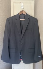 Chaps Classic Fit Matte Gray Stretch Blend Sport Coat - 44R NWT