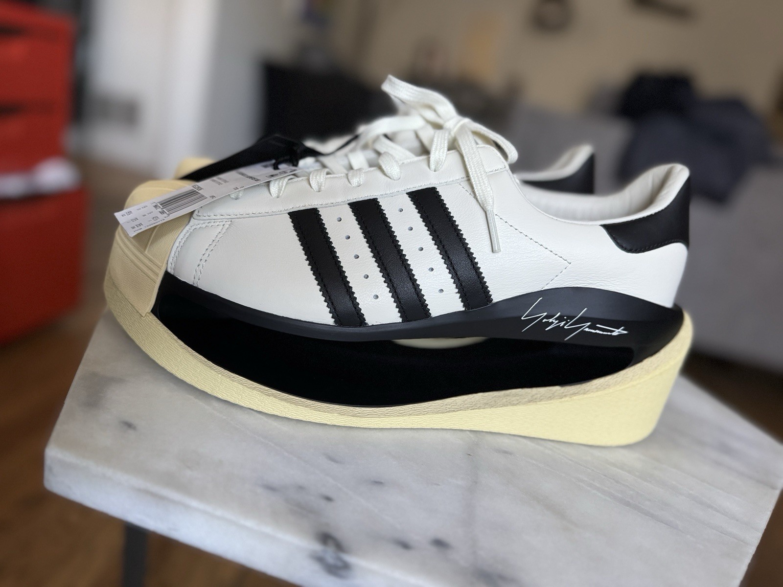 Y-3 Yohji Yamamoto Gendo Superstar Shoes White Black Size 9.5 IG2936 No Box image 2