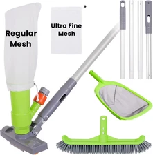 Deluxe Swimming Pool Cleaning Kit with Spa Jet Vacuum Cleaner,Brush, Semi-Deep S