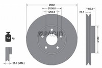 2X Bremsscheibe Pagid 56034NHC FüR Ford Focus 4 HN Turnier HP HM Ecoboost Mhev