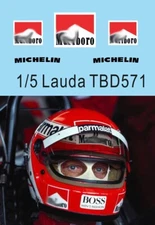 1/5 Decals for F1 Helmet Niki Lauda 1984 TBD571