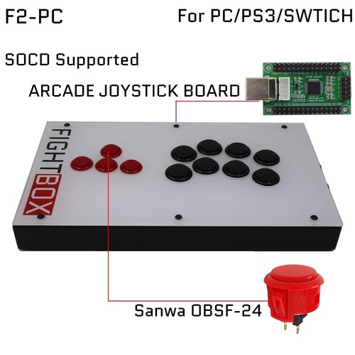 Fightbox F2 All Button Leverless Arcade Game Controller For PC/PS/Xbox/Switch - Picture 11 of 34