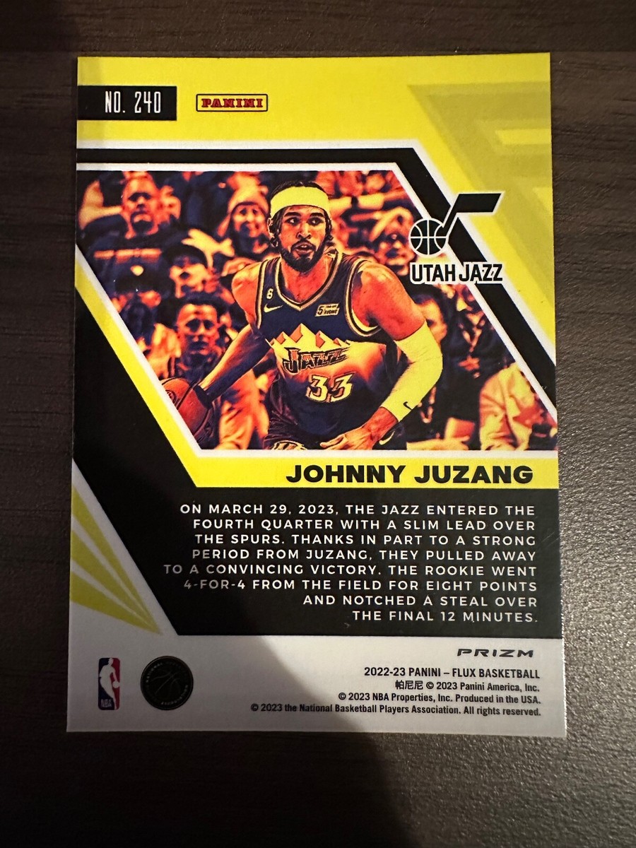 2022-23 Panini Flux #240 Johnny Juzang Red Cracked Ice Rookie | eBay