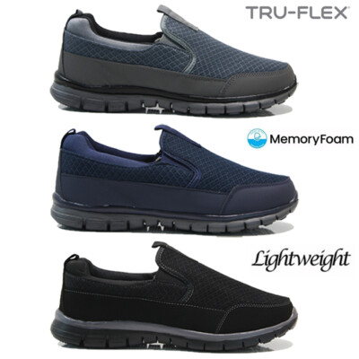 HERREN MEMORY FOAM FREIZEITSCHUHE SLIPPER WALKING LAUFEN SPORT GYM SCHUHE GRÖßE