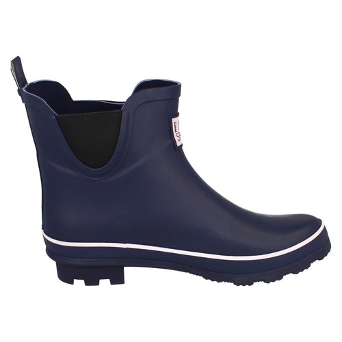 Ladies Elle Sport - X1R273 Ankle Wellington Boot Black or Navy Rubber - Picture 5 of 20