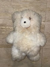 Beige Alpaca fur teddy bear soft - Alpaca Stuffed Animal Plush Alpaca 20