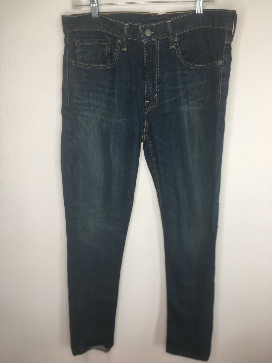 Levis Strauss 502 Men's Regular Taper Fit Denim Jeans Dark