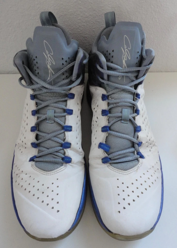 Туфли мужские Nike Air Melo 11 M11 Carmelo Anthony белые/синие (716227-105) размер 13 - Изображение 3 из 4