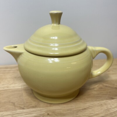 FIESTA WARE SMALL CUP TEAPOT TEA POT pale yellow 5