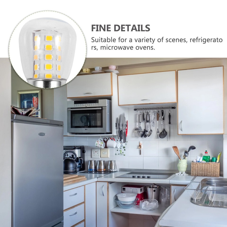 2 PCS LED Microwave Bulb Sewing Machine Light Refrigerator Fridge