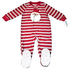 Boys CARTER'S JOY fleece Santa footed sleeper 18 months NWT Christmas pajamas